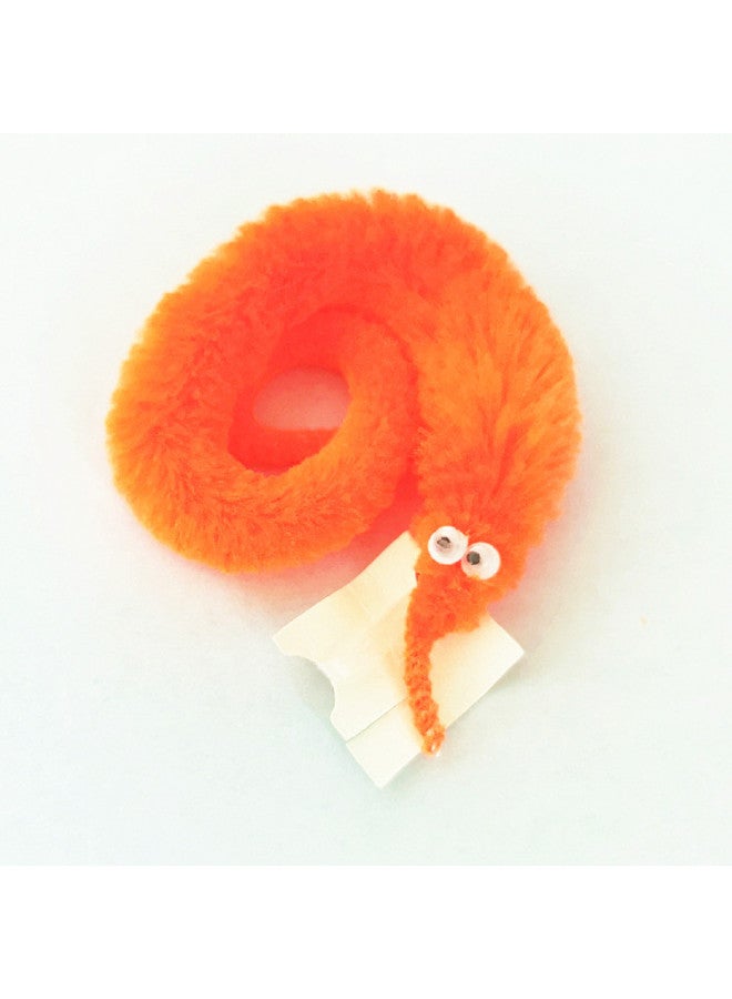 Magic Worm Twisty Toy Prank Props Caterpillar Mermaid Magic Tricks Novelty Toys Funny Pranks Gag Gifts-Color:Orange - Image 1