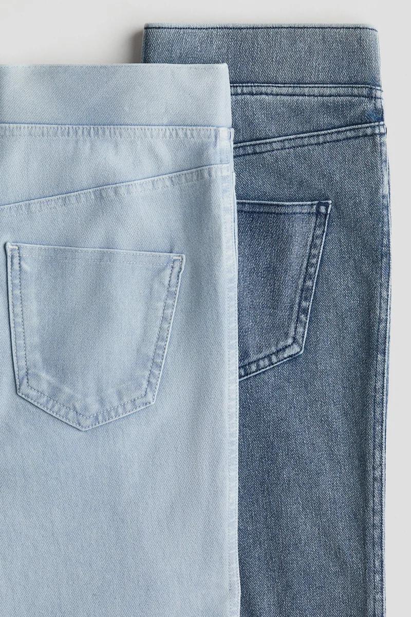 H&M 2-pack flared jersey trousers
