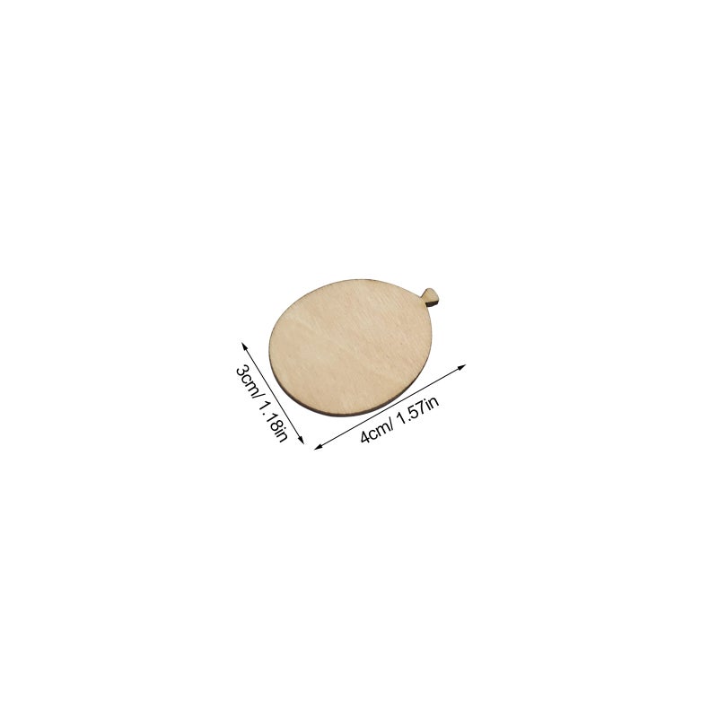 200pcs Mini Balloon Wood Cutouts - Unfinished Wood Round Circles - Blank Discs Pieces Slices - for DIY Projects Wedding Birthday Decorations - Image 4
