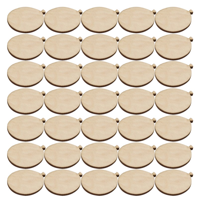 200pcs Mini Balloon Wood Cutouts - Unfinished Wood Round Circles - Blank Discs Pieces Slices - for DIY Projects Wedding Birthday Decorations - Image 1