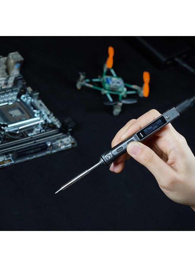 Miniware Mini Intelligent Soldering Station Portable Soldering Iron Two Power Supplying Mode 50-400 ℃ Temperature Regulation Dynamic Detection DC9-24V Wide Voltage  - Image 2