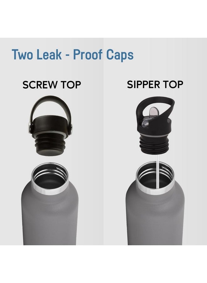 Blackbuck Stainless Steel Vacuum Insulated Water Bottle Flask- 24hr Hot & Cold, 750ml | Easy to Carry, Rust-Proof, Leak-Proof |Ideal for Office, Gym, Hiking, Travel | Free Sipper Cap (Grey) - Image 4