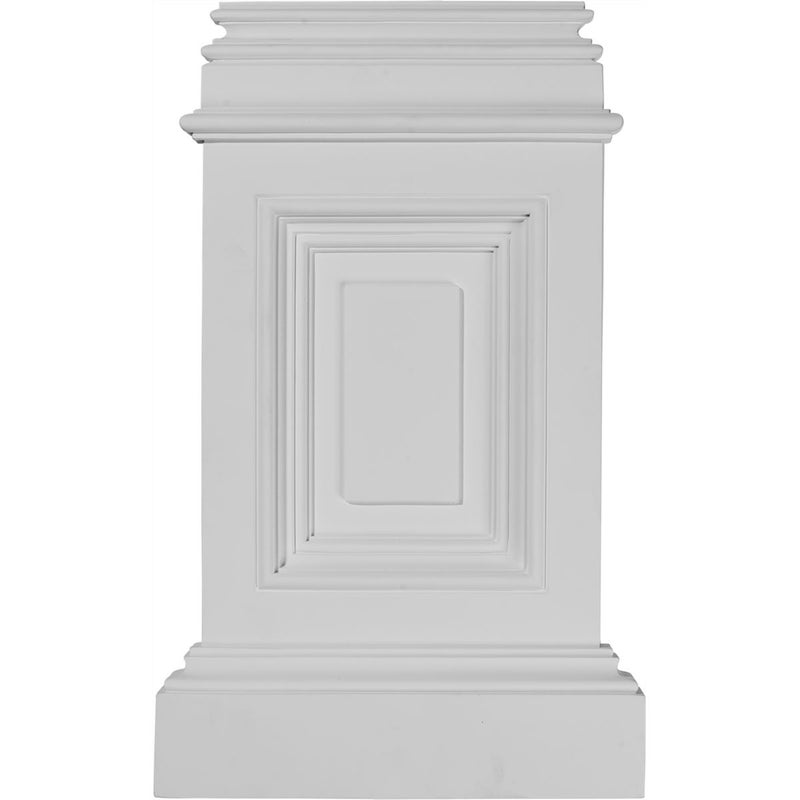 Ekena Millwork 10 7/8"W x 2 1/4"D x 17 3/4"H (Top: 8 1/8"W x 1"P) Classic Small Pedestal Base - Image 2