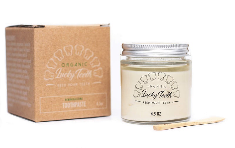 Lucky Teeth Organic Toothpaste-All Natural, Remineralizes and Fortifies Teeth and Gums. (4.5 oz 1 Pack) - Image 1
