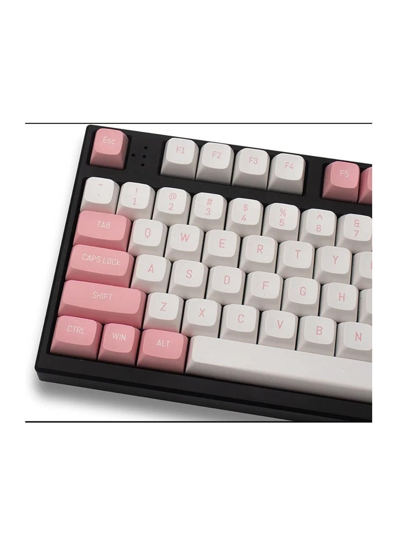 T-WOLF - Wired Gaming Mechanical Keyboard Retro Round Keycaps RGB Backlight 9 Mixed Color Effect En - Image 1