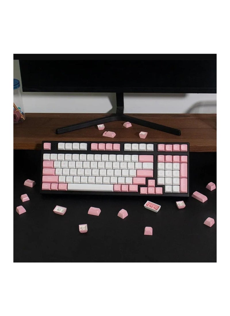 T-WOLF - Wired Gaming Mechanical Keyboard Retro Round Keycaps RGB Backlight 9 Mixed Color Effect En - Image 1