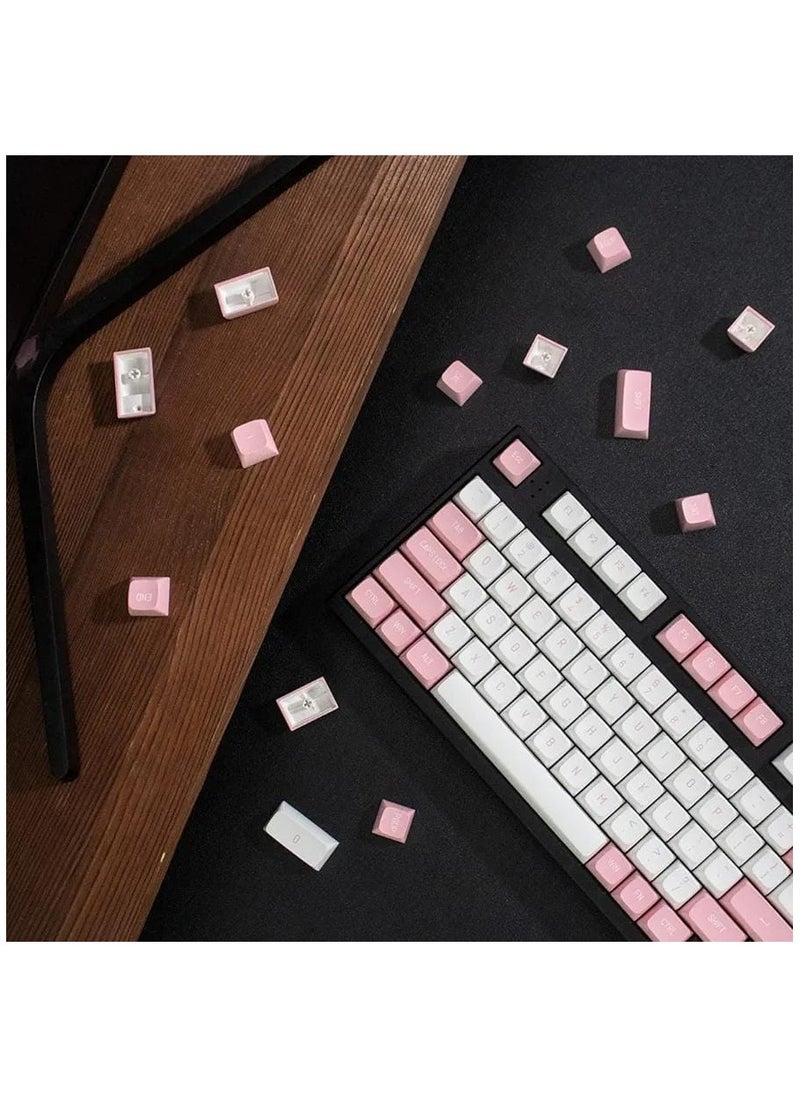 T-WOLF - Wired Gaming Mechanical Keyboard Retro Round Keycaps RGB Backlight 9 Mixed Color Effect En - Image 1