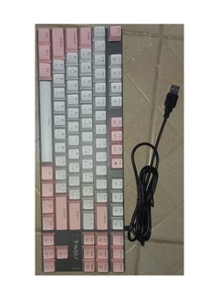 T-WOLF Wired Gaming Mechanical Keyboard Retro Round Keycaps RGB Backlight 9 Mixed Color Effect En  - Image 2