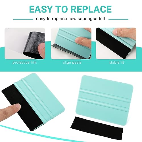 WRAPXPERT Vinyl Squeegee Tool, 2 Pack Felt Squeegee for Vinyl Application - Pink and Teal - Image 4