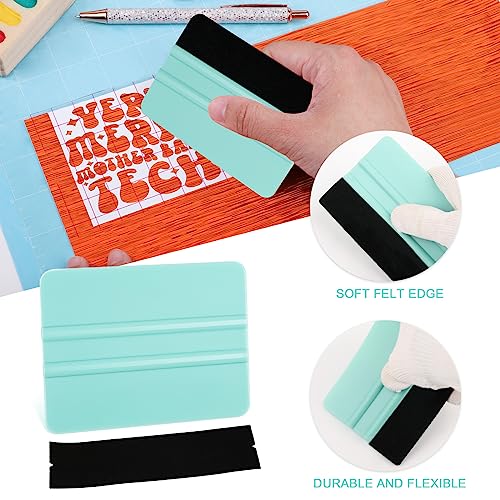 WRAPXPERT Vinyl Squeegee Tool, 2 Pack Felt Squeegee for Vinyl Application - Pink and Teal - Image 3