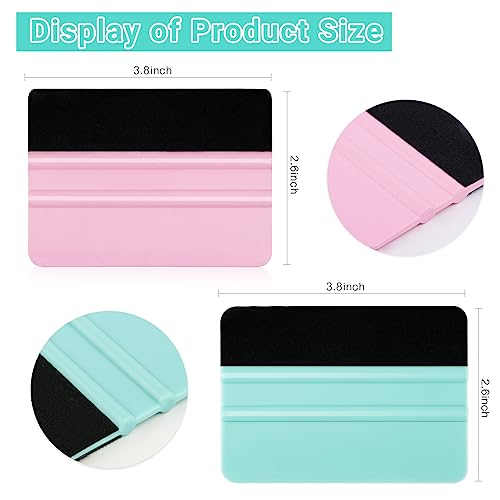 WRAPXPERT Vinyl Squeegee Tool, 2 Pack Felt Squeegee for Vinyl Application - Pink and Teal - Image 5