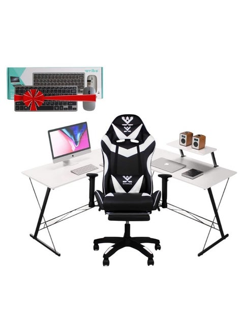 Gaming Chair And Table With Wireless mouse and Keyboard