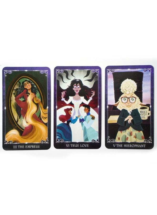 NIBEMINENT Tarot cards, Oracle cards, mysterious divination, comic Tarot cards, girl cards, game board games, English poker cards, villain Tarot cards - Image 4