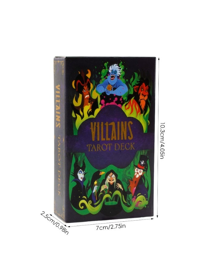 NIBEMINENT Tarot cards, Oracle cards, mysterious divination, comic Tarot cards, girl cards, game board games, English poker cards, villain Tarot cards - Image 1