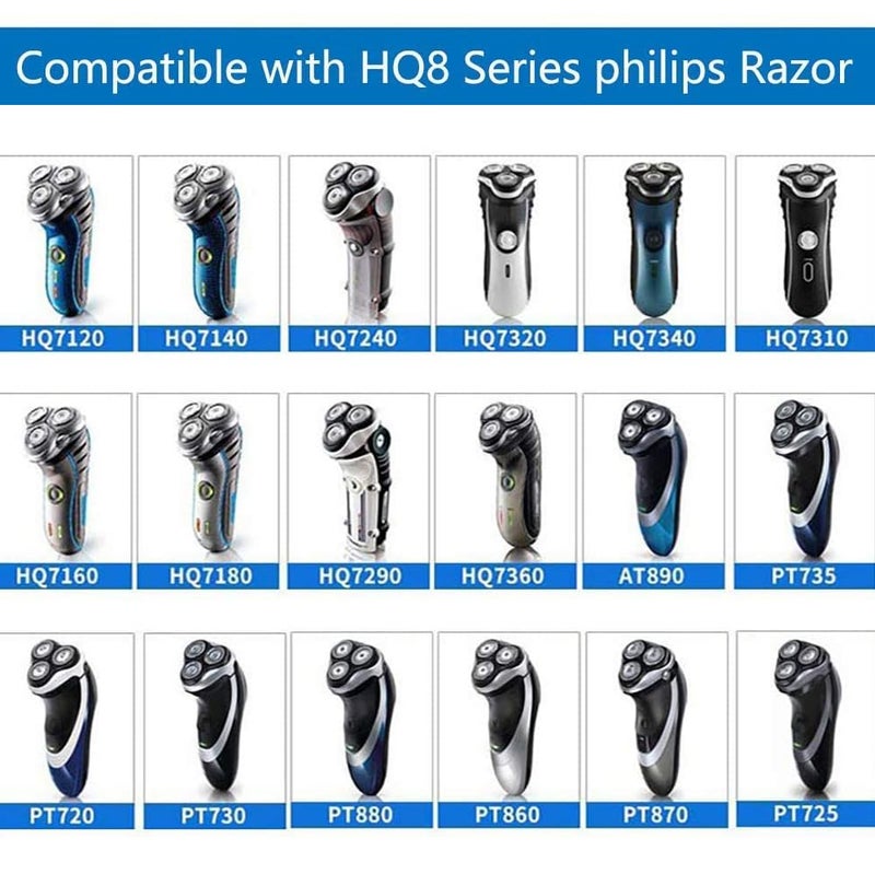 tuokiy HQ8 Replacement Heads for Philips Norelco Aquatec Shavers, Compatible with Philips Shavers AT890,AT880,AT841,PT720 PT740,7180XL,8862XL, HQ8 Replacement Blades, New Upgraded - Image 2
