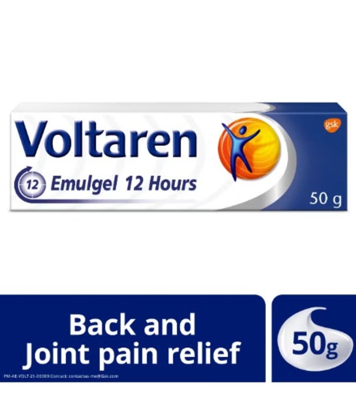 Voltaren Emulgel 12 Hours 2% Joint and Muscle Pain Relief Gel - 50 g