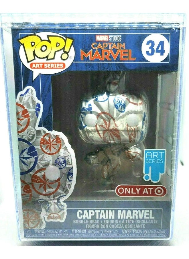 Funko FunkoPop Art Series Captain Marvel, 34 Target Exclusive with Hard Stack Protector  - Image 1