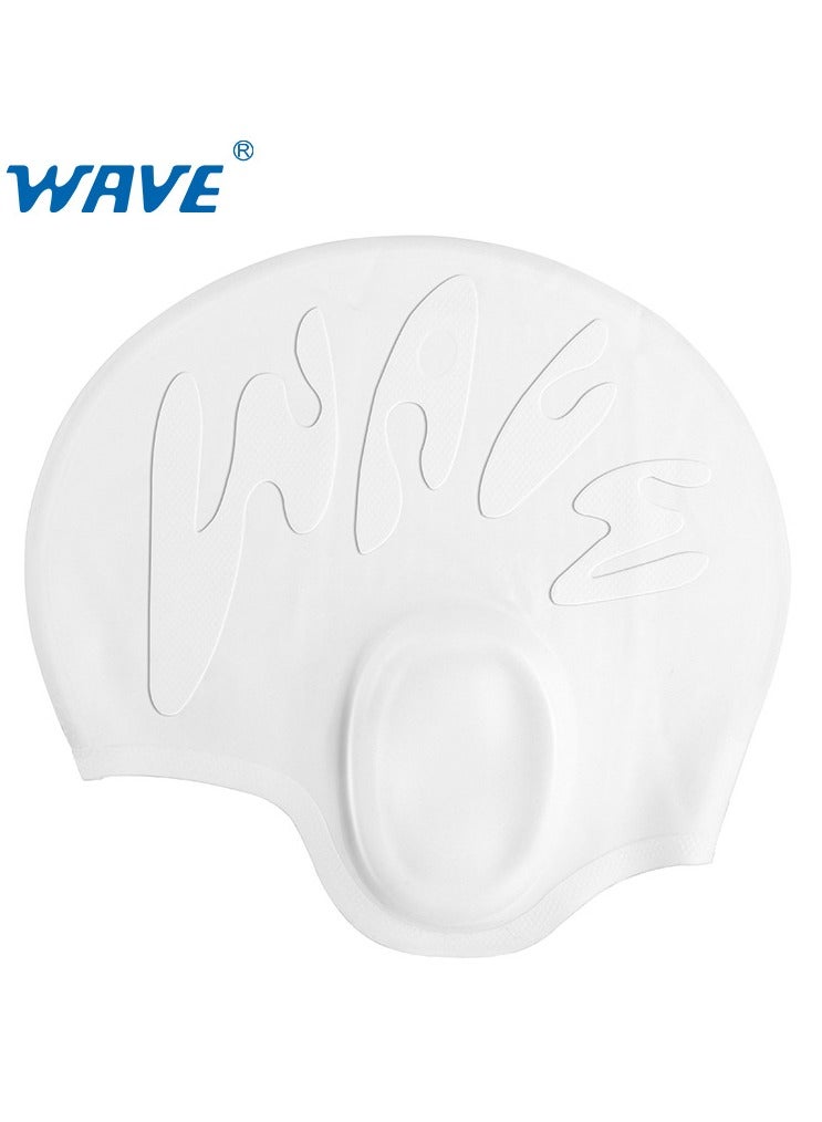 Wave Silicone Swim Cap for Short Hair Women & Men - Comfortable, Non-Slip & Durable Design, Easy to Put On Water-Resistant Swimming Cap for Regular Use - Image 1