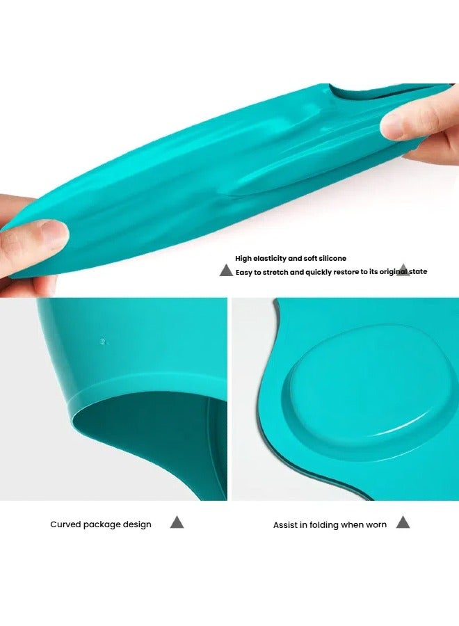 Wave Silicone Swim Cap for Short Hair Women & Men - Comfortable, Non-Slip & Durable Design, Easy to Put On Water-Resistant Swimming Cap for Regular Use - Image 5