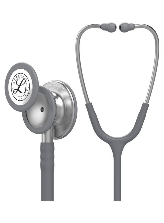 3M Littmann Stethoscope Classic III Grey Tube with Standard Finish 5621 - Image 1