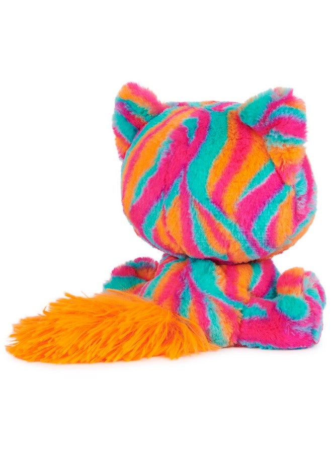 GUND P.Lushes Designer Fashion Pets Emelia Vento Premium Cat Stuffed Animal, Pink and Blue, 6” - Image 4