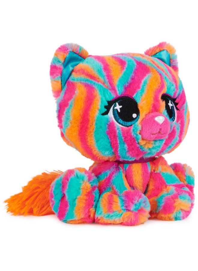 GUND P.Lushes Designer Fashion Pets Emelia Vento Premium Cat Stuffed Animal, Pink and Blue, 6” - Image 2