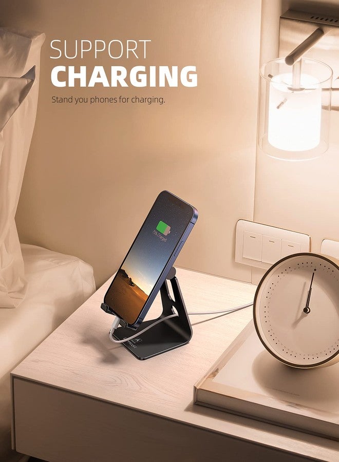 Lamicall Adjustable Cell Phone Stand, Desk Phone Holder, Cradle, Dock, Compatible with iPhone 17 16 15 14 Air Plus Pro Pro Max 13 12 X XS, 4-8" Phones, Office Accessories, All Smartphone, Black - Image 4
