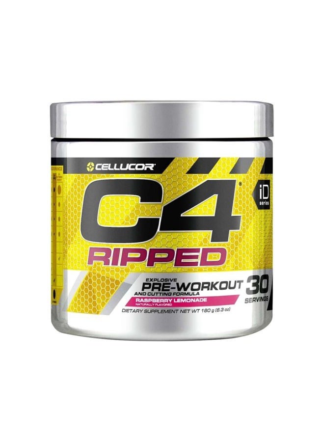 C4 Cellucor C4 Ripped Pre Workout Powder Raspberry Lemonade | Creatine Free + Sugar Free Preworkout Energy Supplement for Men & Women | 150mg Caffeine + Beta Alanine| 30 Servings (Packaging May Vary) - Image 1