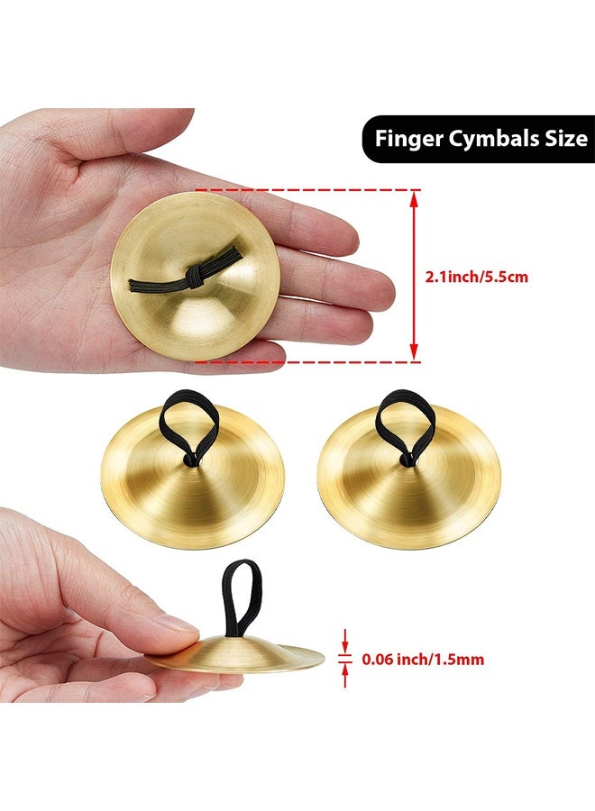 HY 2 Finger Cymbals Belly Dancing Finger Dance Finger Zills Dance Finger Musical Instrument for Dancer Party - Image 2