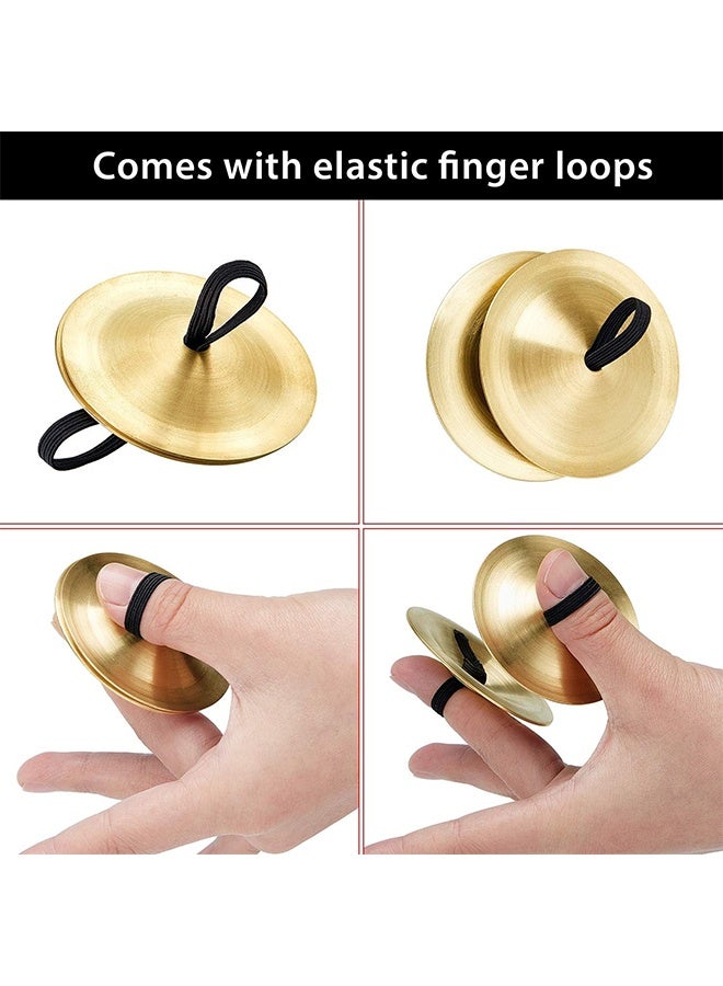 HY 2 Finger Cymbals Belly Dancing Finger Dance Finger Zills Dance Finger Musical Instrument for Dancer Party - Image 4