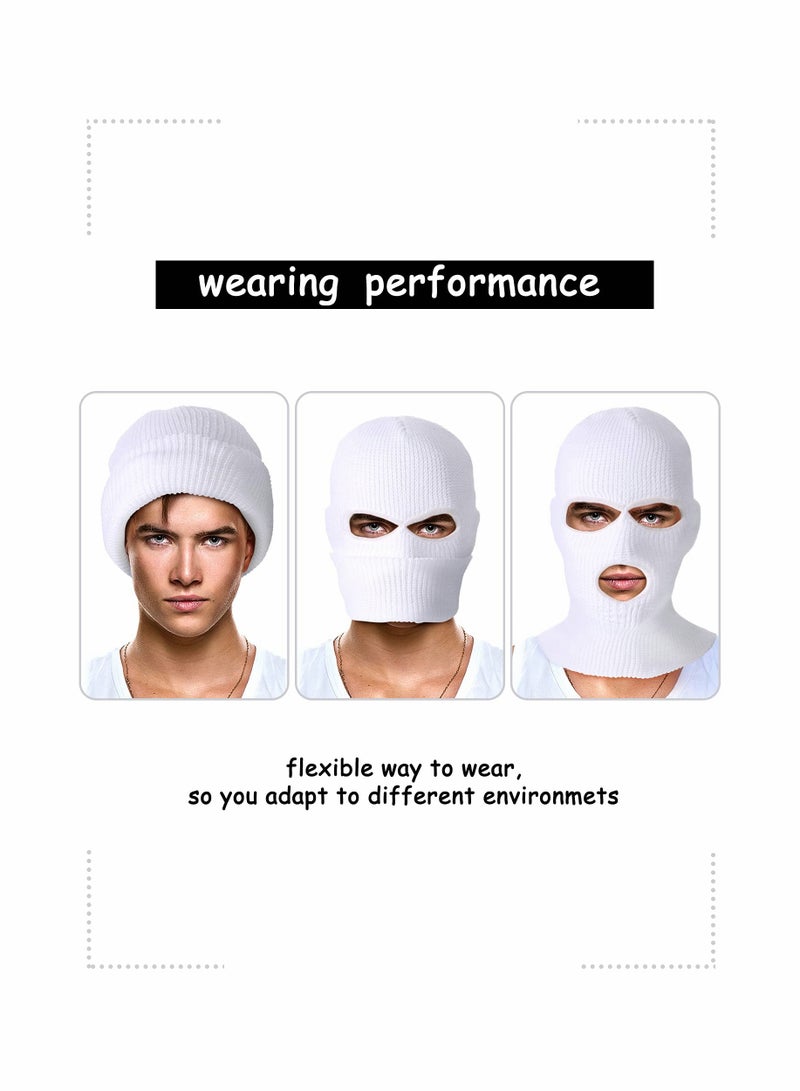 SYOSI Full Face Cover Windproof Outdoor Sport Knitted Face Cover Ski Headwrap 3 Pieces - Image 3