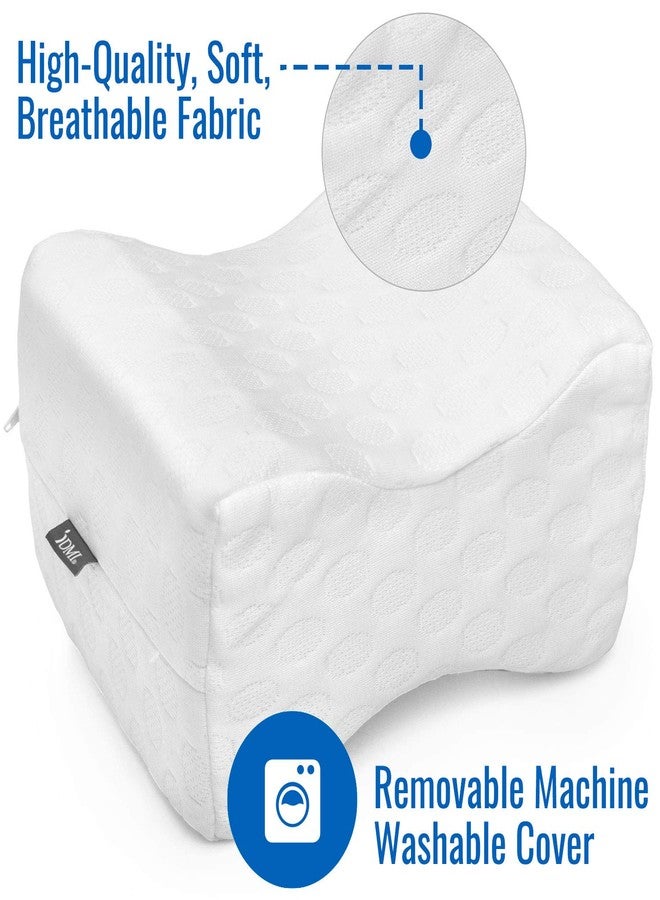DMI Contoured Memory Foam Knee Wedge Pillow for Sleeping, Sciatica Pain Relief, Hip & Back Pain, Leg Pillow for Side Sleepers, Bed Positioner, White (Pack of 1) - Image 5