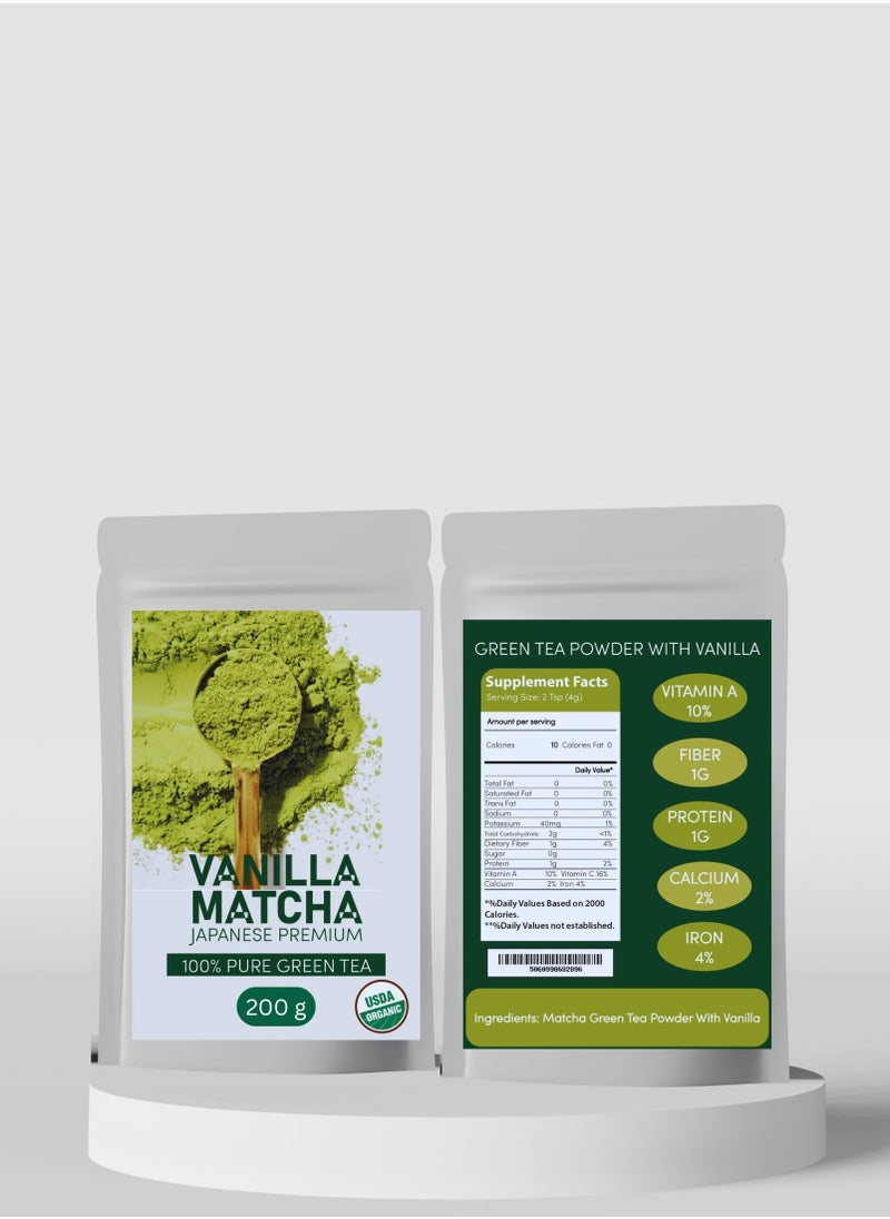 Vanilla Matcha Japanese Premium 100% Pure Green Tea 200g - pzsku/Z51F132EE4107F36C0AD9Z/45/_/1708679289/141a0568-2360-4bc7-b974-5f44760ee149