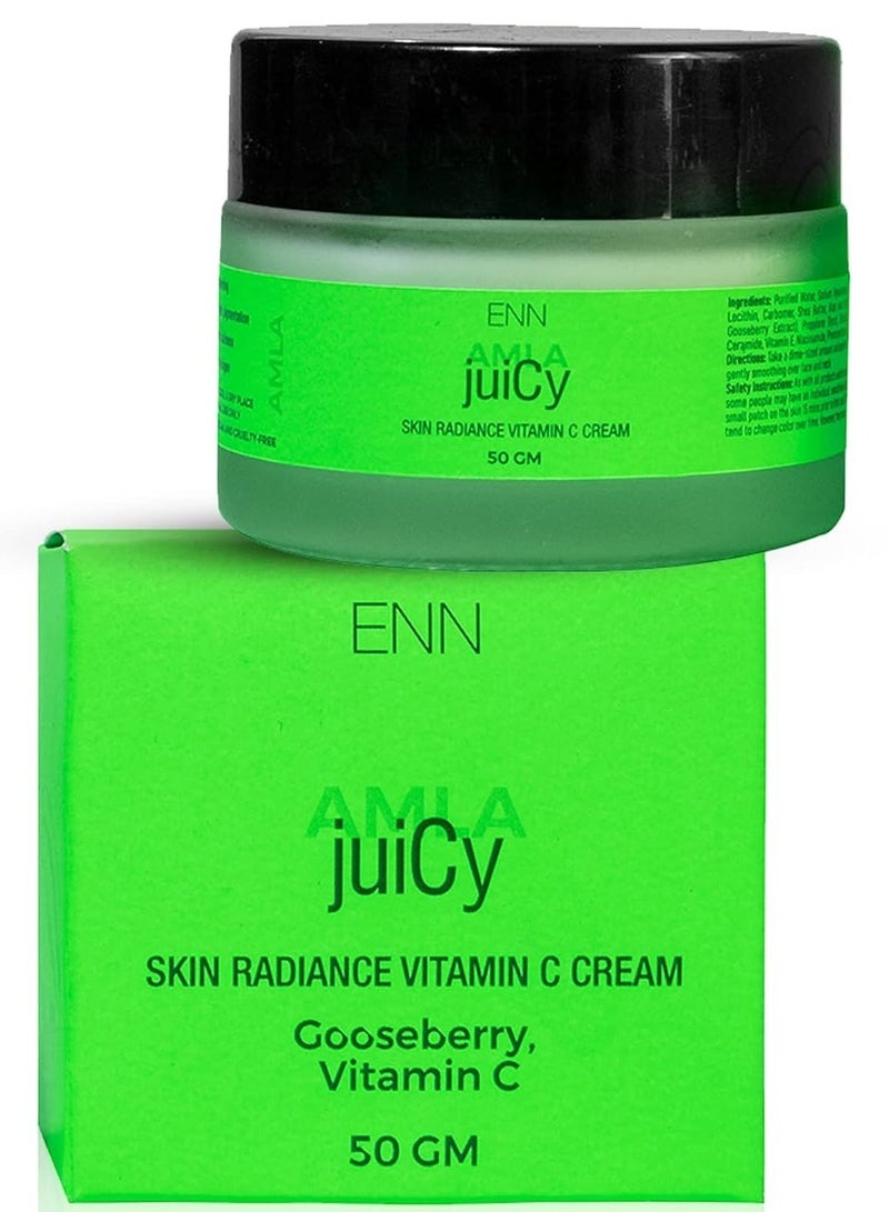 ENN juiCy Skin Radiance Vitamin C Cream  Face Moisturizer for Men and Women  Pigmentation Cream Ageing  Dullness  Boost Collagen  Amla Niacinamide 50 gm - Image 1