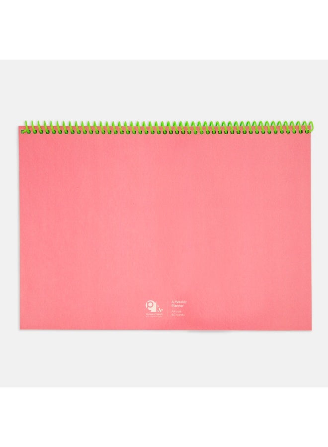 PK Design Contrasting Set Weekly Planners: Pink - Image 3
