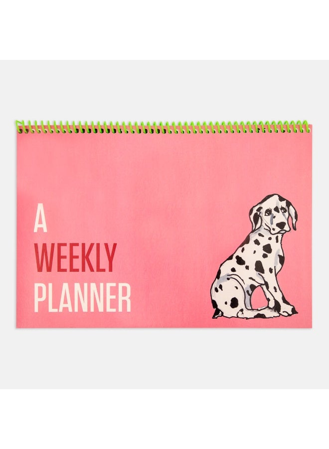 PK Design Contrasting Set Weekly Planners: Pink - Image 1