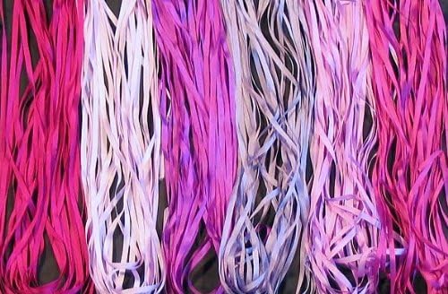 ThreadNanny New ThreadNanny 6 Spools of 100 Pure Silk Ribbons  PurpleViolet Tones  60 MTS x 4mm - Image 1