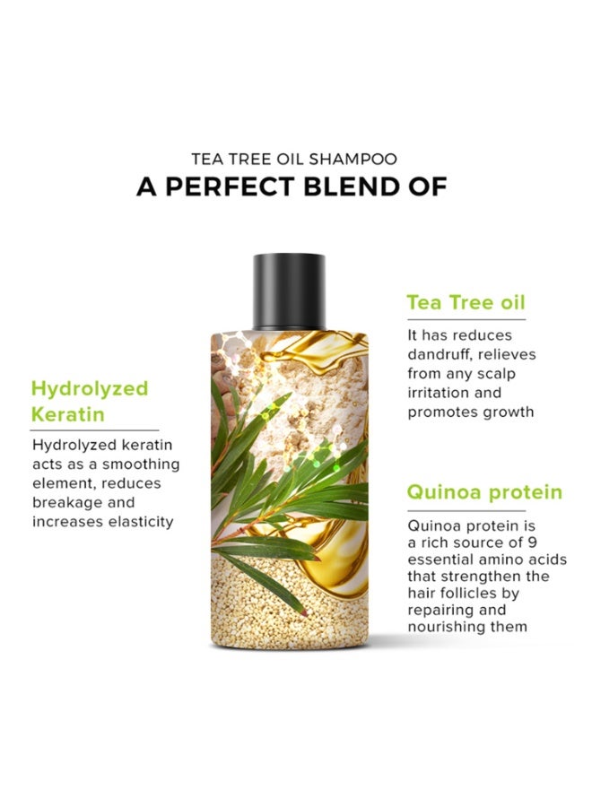 De Fabulous Tea Tree Oil Shampoo - 250ml | Sulfate-Free & Gentle Cleanser | Deep Cleansing, Anti-Dandruff & Scalp Refreshing | Hydrating & Strengthening Formula with Tea Tree & Quinoa - Image 2