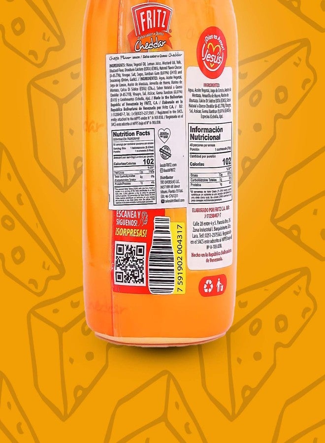 FRITZ Cheddar Sauce (740 g) - Especially Ideal for your meals, Hot Dogs, Burgers, Sandwiches - Enhances Flavors and Adds a Spicy Kick (3 Pack) - Image 3