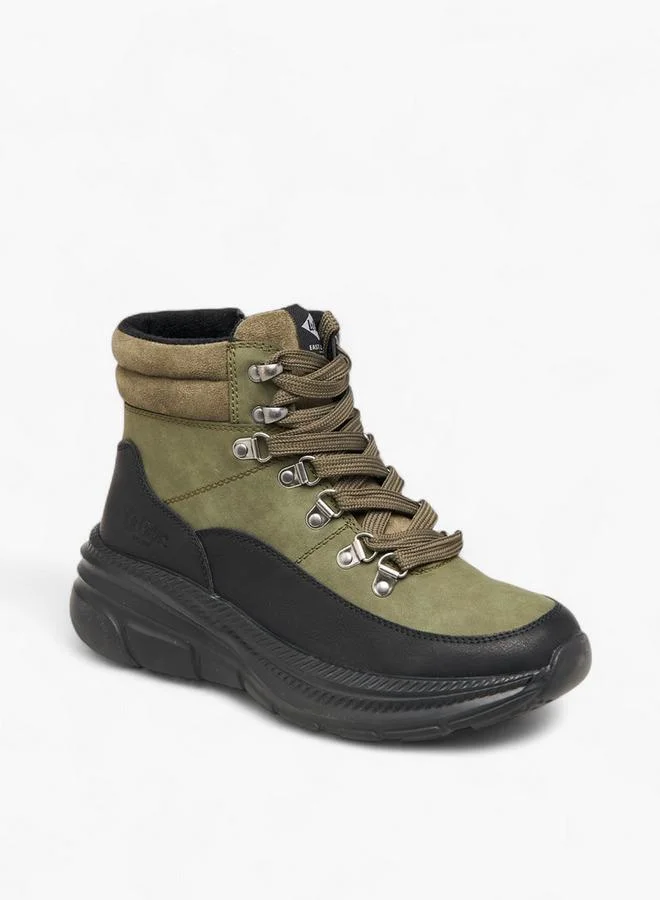 ميسي أحذية الكاحل برباط بنقوش دانتيل مع ألسنة سحب