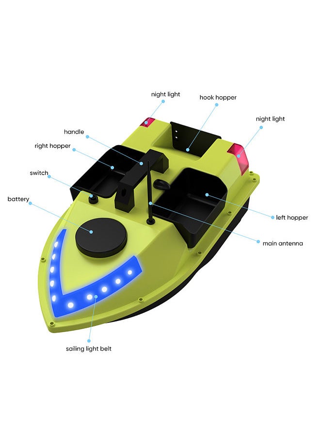 Generic GPS RC Bait Boat 600M Wireless Remote Control Fishing Bait Boat Fishing Feeder Boat with 3 Bait Containers  - Image 2