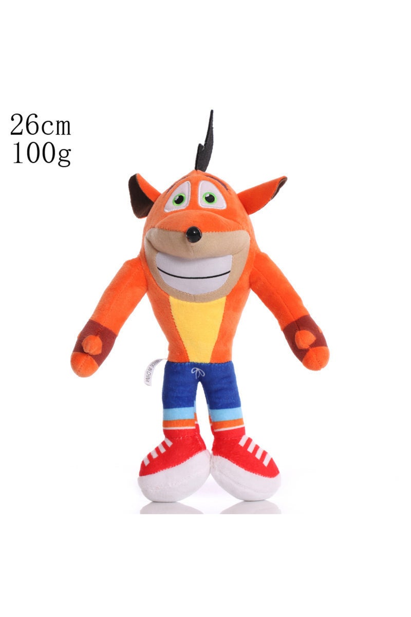 26cm Smile Wolf 26cm New Arrival Anime Crash Bandicoot Plush Toys Cartoon Animal Aku Aku Crash Soft
