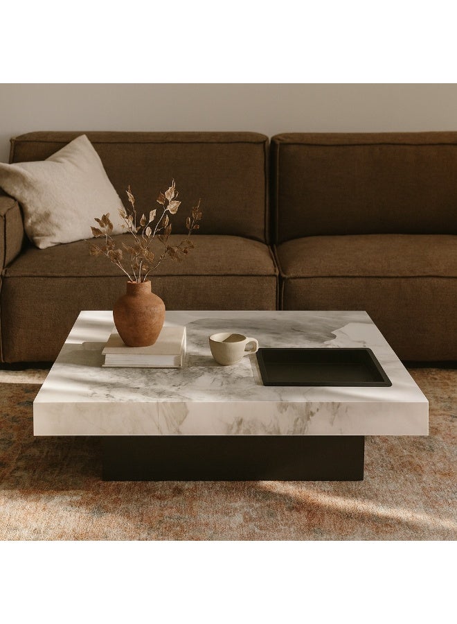 Baytonia Roman Coffee Table - White and Multicolor - Image 1
