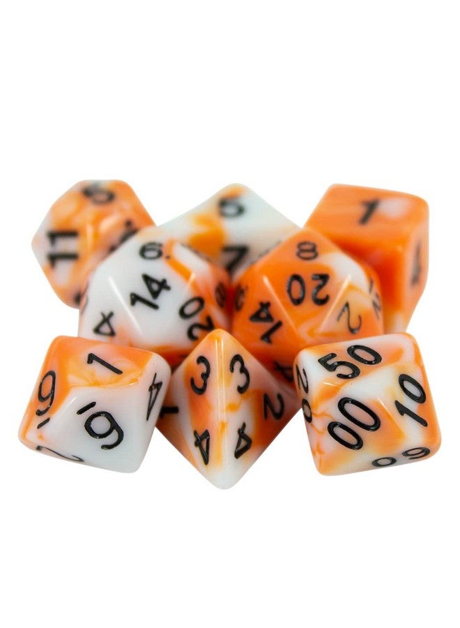 Paladin Roleplaying Orange And White Dnd Dice Set 'Troll Slayer' - Image 3