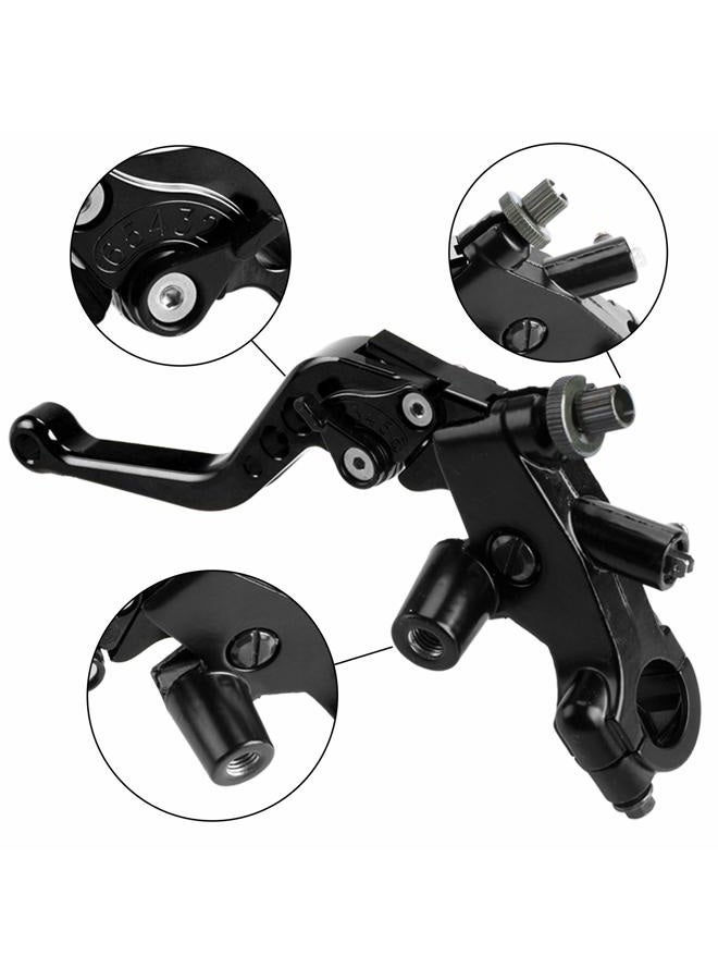 MRELC Universal Motorcycle 7/8" 22mm Handlebar Brake Master Cylinder Clutch Lever CNC Left & Right Set Compatible with Harley Honda Kawasaki Suzuki Yamaha（ Piston Diameter 12.7mm(Black) - Image 3