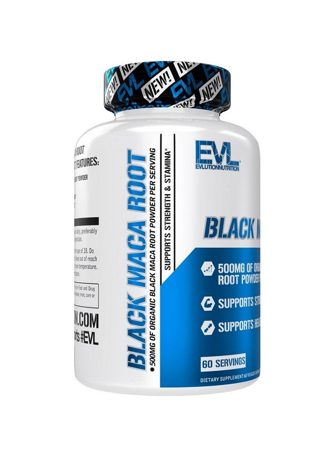 Evlution Nutrition Black Maca Root - Energy Support - 500mg Organic Black Maca Root Powder - Workout Supplement - Vegetarian Capsules - for Strength Performance & Stamina - 60 Servings - Image 4