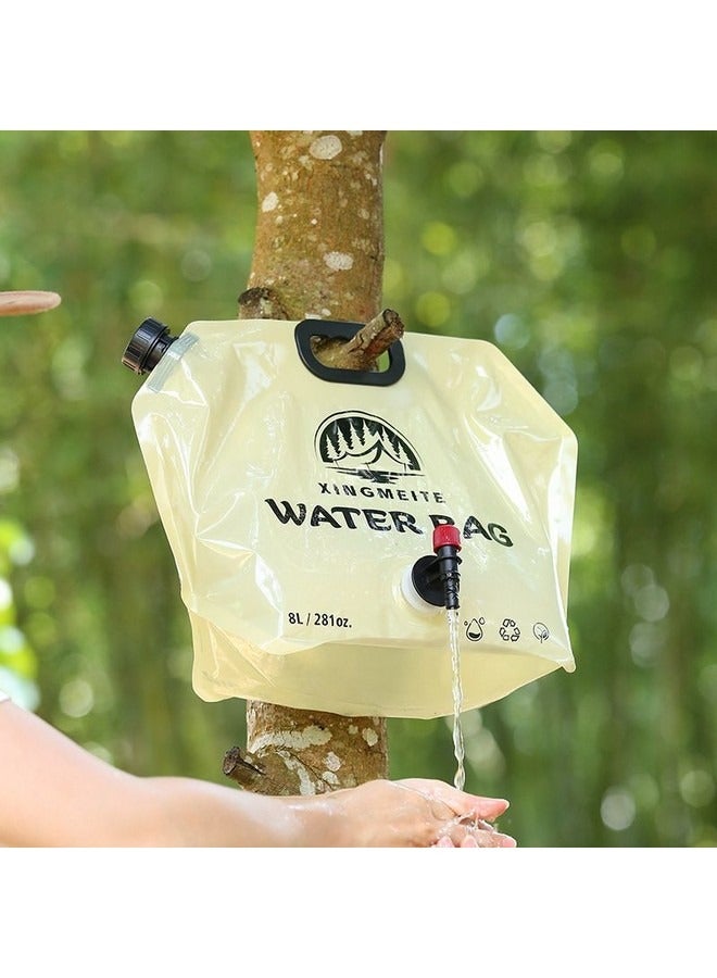 Generic Portable Multipurpose Reusable Water Bag 8L with Faucet, Foldable Large-capacity Leak-Proof Durable Water Storage Bag for Travel Camping Hiking Wild Outdoor - Image 3