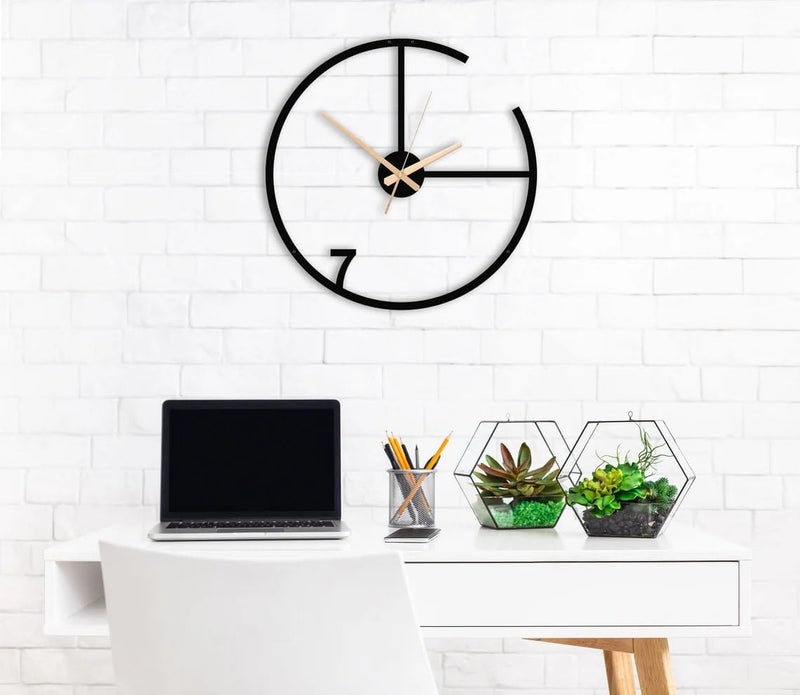 Reyox ساعة حائط معدنية كبيرة الحجم من ريوكس ساعة حائط عصرية لغرفة المعيشة ساعات حائط أنيقة للمنزل ساعة حائط عتيقة كبيرة الحجم للديكور المنزلي 40 سم DA110