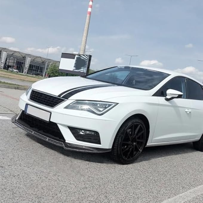 FINMOKAL Front Bumper Spoiler Lip Splitter Air Dam Kit Compatible with Seat Leon MK3.5 Standard Version 2017-2020 Gloss Black (Not Fit for Sport FR/Cupra!) - Image 4