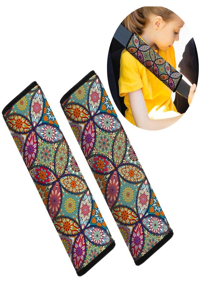 Mokiwala Car Seat Belt Pad Cover, 2-Pack Soft Car Safety Seat Belt Strap Shoulder Pad for Adults and Children, Suitable for Car Seat Belt, Backpack, Shoulder Bag (Pretty Mandala) - Image 4